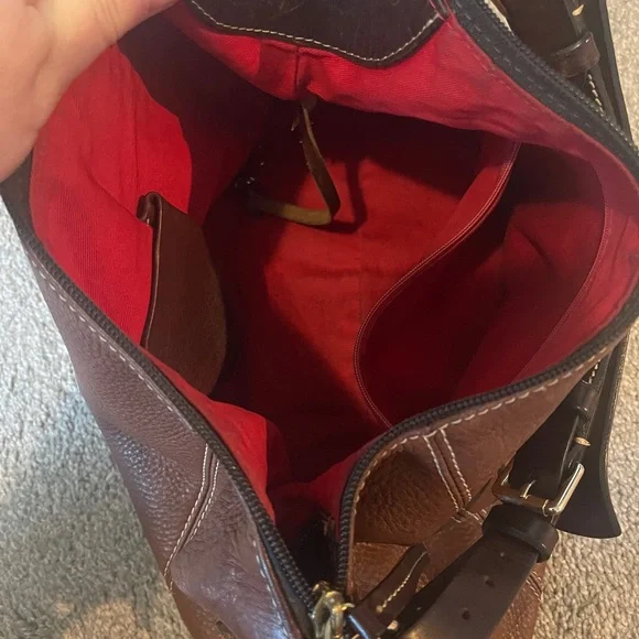 Dooney & Bourke Chocolate Brown Leather Hobo Bag - Picture 9 of 11